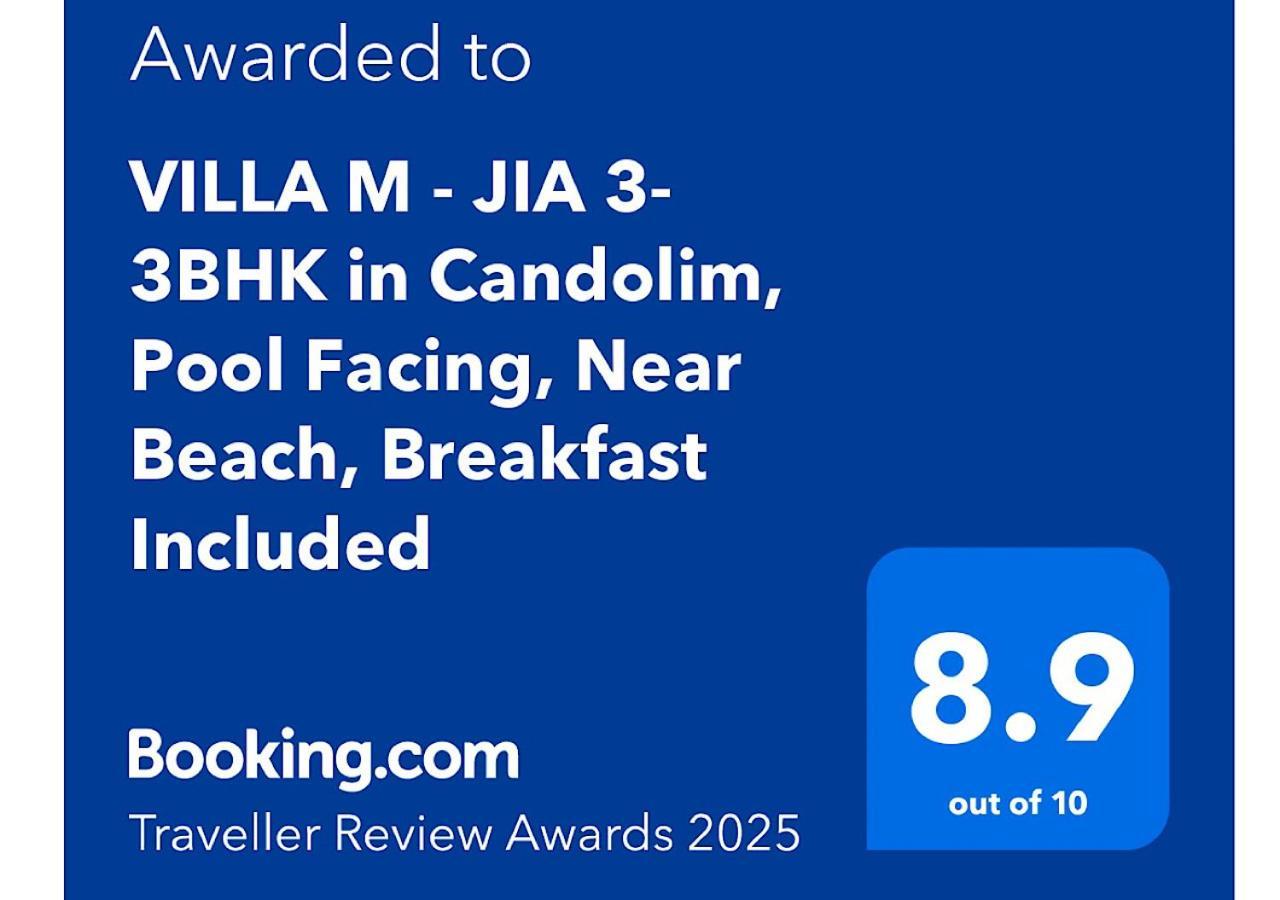 Villa M - Jia 3- 3Bhk In Candolim, Pool Facing, Near Beach, Breakfast Included Exterior photo